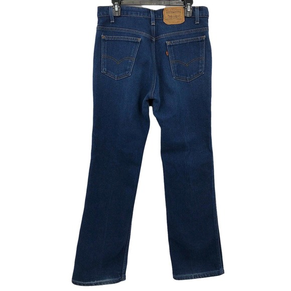 Vintage Levi Strauss 517 Blue Jeans Size 34 x 32 USA Made Bootcut Dark Wash - Picture 2 of 12
